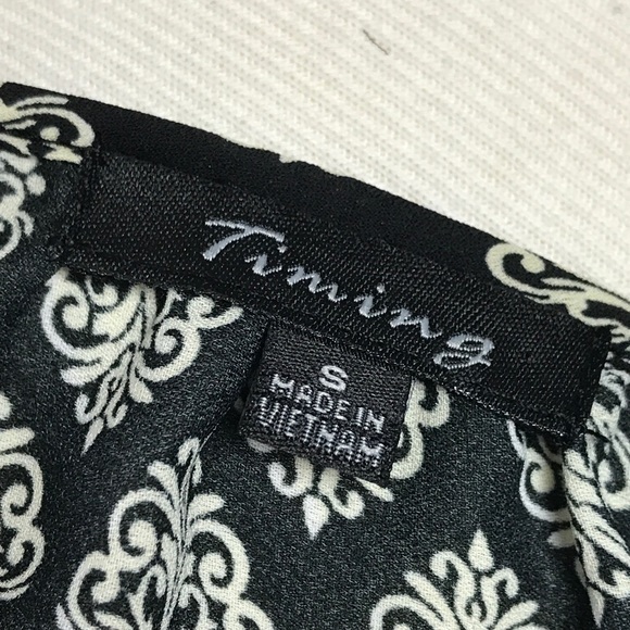 Boho Damask Print Peasant Blouse - Picture 10 of 12